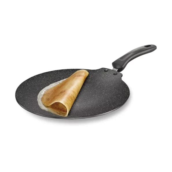 Prestige Omega Deluxe Granite Flat Dosa Tawa, Black, 28 cm available on Herbkart