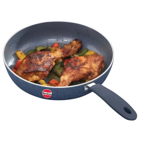 Hawkins Ceramic Nonstick Frying Pan, 23 cm Diameter, Induction Fry Pan, Blue available on Herbkart