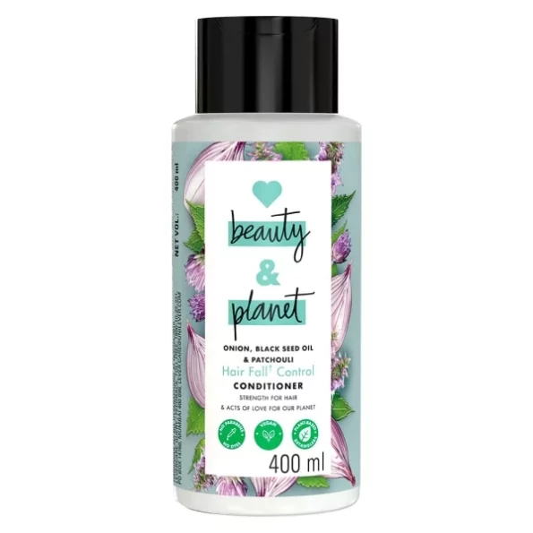 Love Beauty & Planet Onion, Black Seed & Patchouli Hairfall Control Natural Conditioner|, 400Ml available on Herbkart