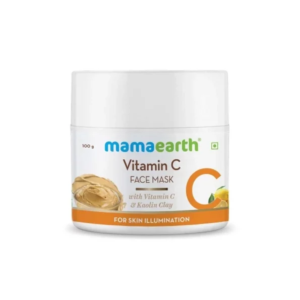 Mamaearth Vitamin C Face Mask With Vitamin C & Kaolin Clay for Skin Illumination - 100 g, Herbkart8t751TjOHy4xUL.webp,