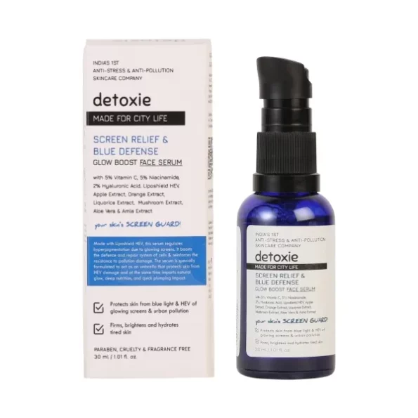 Detoxie 5% Vitamin C Serum, Blue Light (HEV) Protection, 30 ml available on Herbkart