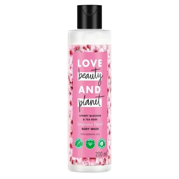 Love Beauty & Planet Cherry Blossom & Tea Rose Indulging Body Wash, 200ml available on Herbkart