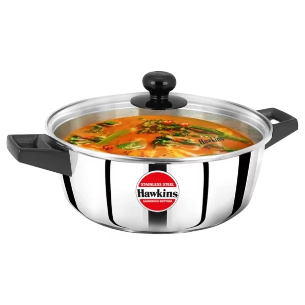 Hawkins 3 Litre Cook n Serve Casserole, Stainless Steel available on Herbkart