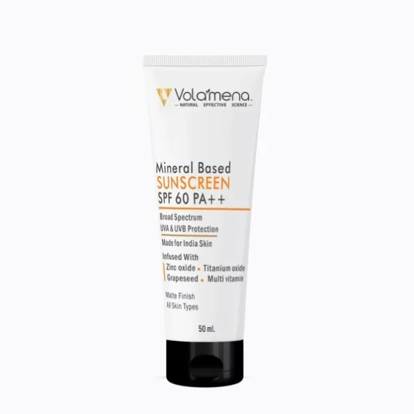 Volamena Mineral Sunscreen Ultra Matte 60 SPF PA++, 50 ml available on Herbkart