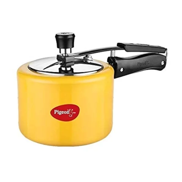 Pigeon Chroma Yellow 5 litres Chroma Induction Base Aluminium Pressure Cooker,Yellow, Herbkart8t731u3Qu74muS.webp, Herbkart8t731u3Qu74muS