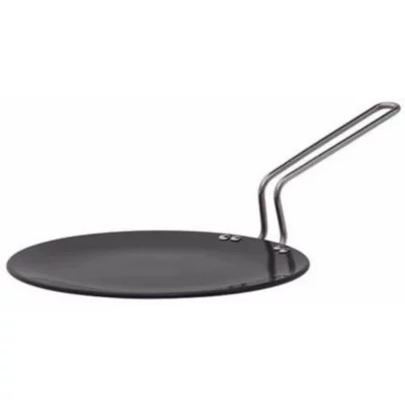 Hawkins Futura Hard Anodised Roti Tava 26cm, 4.88mm Thick Induction Compatible (Black)