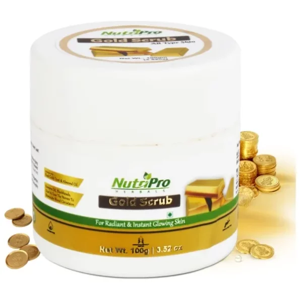 NutriPro Gold Scrub 100gm available on Herbkart