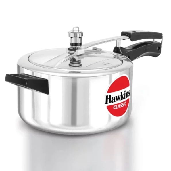 Hawkins Classic Aluminium Inner Lid Pressure Cooker, 4 Litre, Silver available on Herbkart