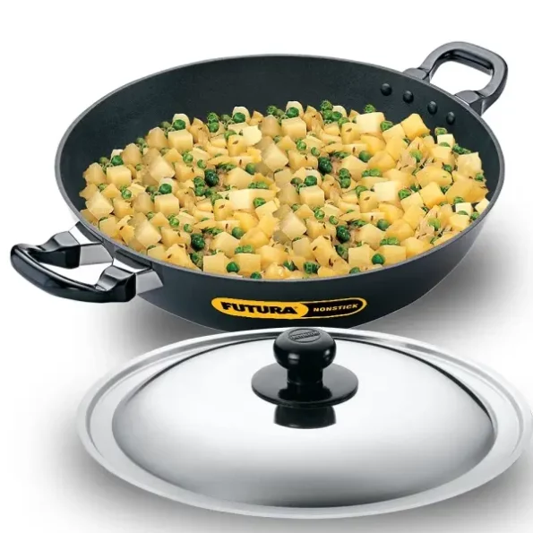 Hawkins Futura Nonstick Kadhai 4 L, 30 cm, 3.25 mm with SS lid available on Herbkart