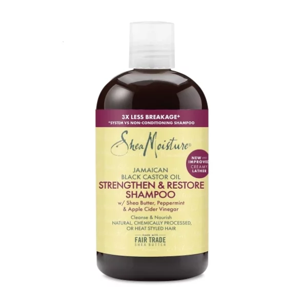 Shea Moisture Jamaican Black Castor Oil Strengthen & Restore for Damaged Hair Shampoo available on Herbkart