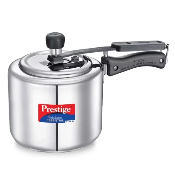 Prestige Nakshatra Essential Svachh Stainless Steel Pressure Cookers (3L, Silver, Tri-Ply Bottom, Inner Lid) available on Herbkart