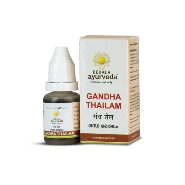 KERALA ayurveda Gandha Thailam, Drop 10 Ml available on Herbkart