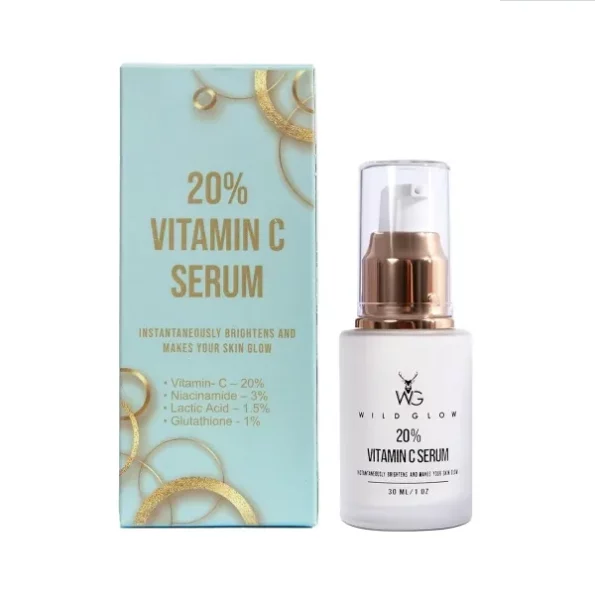 Wildglow 20% Vitamin C Face Serum, 30 ml available on Herbkart