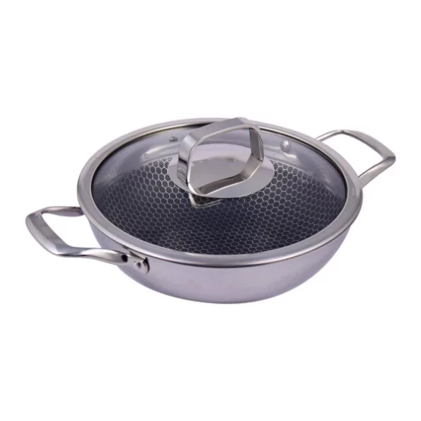 Wonderchef Stanton 28 cm Non-Stick Kadhai/Kadai with Lid - 3.4 Litre available on Herbkart