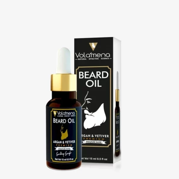 Volamena Argan Vetiver Beard Oil 15 ml available on Herbkart