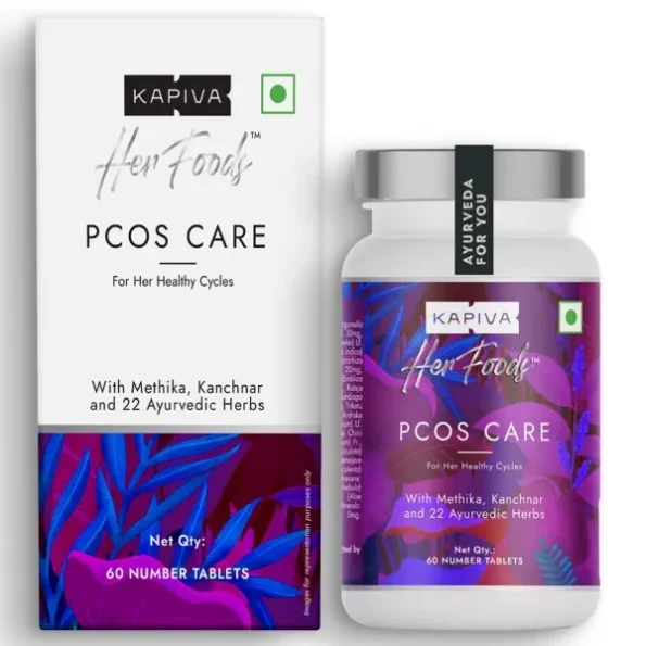 Kapiva PCOS Care Tablets | 60 Capsules | Regulate Hormones & Improve Fertility | Herbkart available on Herbkart