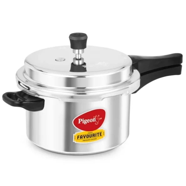 Pigeon Favourite Non-induction Base Aluminium Outer Lid Pressure Cooker, 5 Litres, Silver, Herbkart8t751qxl7UZFhL.webp,