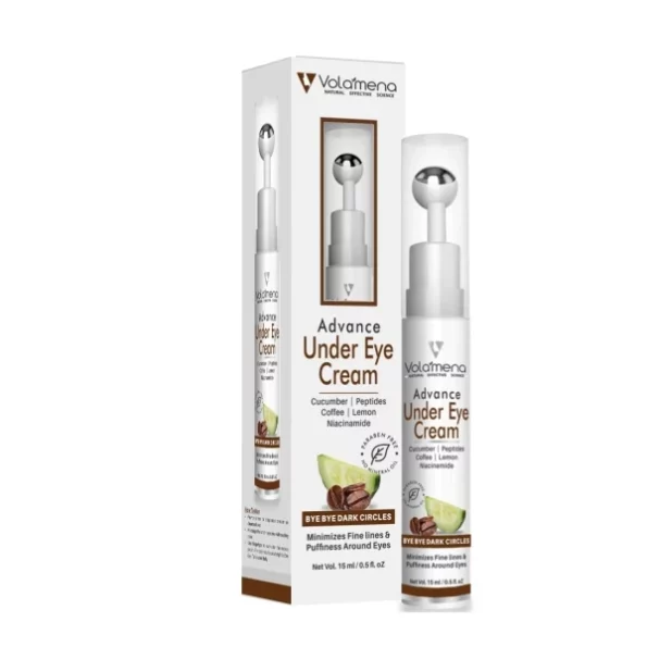 Volamena Advanced Under Eye cream for dark circles With Caffine Under eye roller 15 ml available on Herbkart