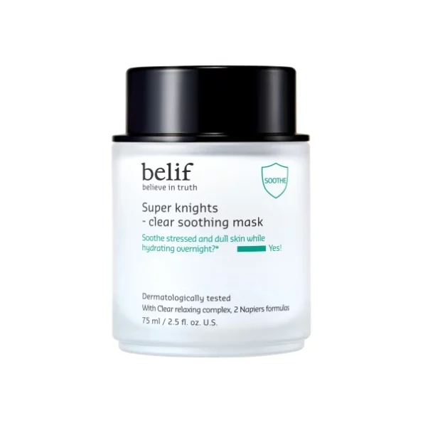 Belif Super knights - clear soothing mask 75 ml available on Herbkart