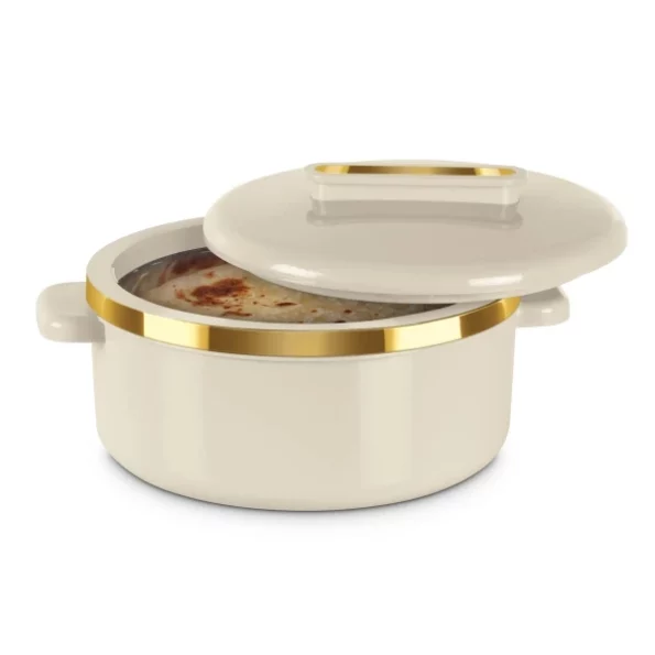 MILTON Curve 1500 Inner Stainless Steel Casserole, 1300 ml, Ivory available on Herbkart