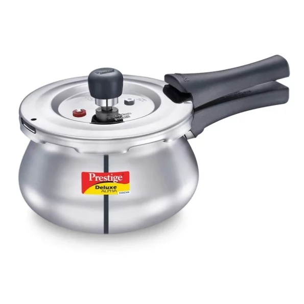 Prestige Svachh, 2 L, Alpha Baby Handi, With Deep Lid For Spillage Control, Stainless Steel, Silver, Outer Lid, 2 Litre available on Herbkart