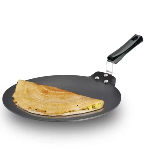 Hawkins Futura 30 cm Dosa Tava, Non Stick Dosa Tawa, Flat Dosa Tawa, Black available on Herbkart