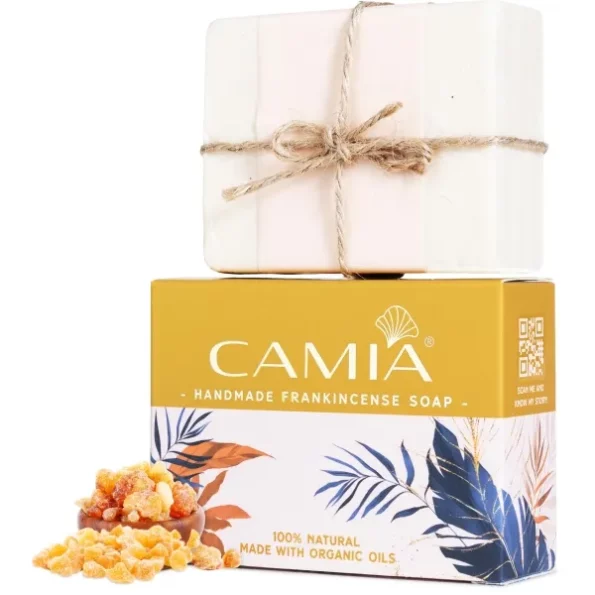 CAMIA - 100% Natural & Handmade Organic Frankincense Soap For Bath |Natural Soap For Anti Aging & Helps in Skin Regeneration | Free From Artificial Color & Fragrance | Made With Natural Oils | 125 Gm, Herbkart8t7819aHPrwXvL.webp, Herbkart8t7819aHPrwXvL