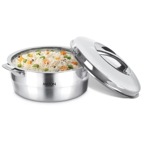 MILTON Empress 3500 Stainless Steel Casserole, 3000 ml, Silver available on Herbkart