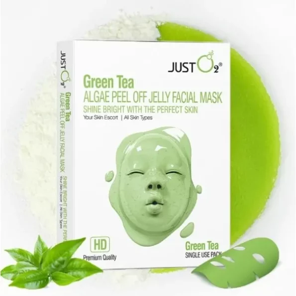 Just Peachy Green Tea Algae Peel Off Jelly Facial Mask available on Herbkart