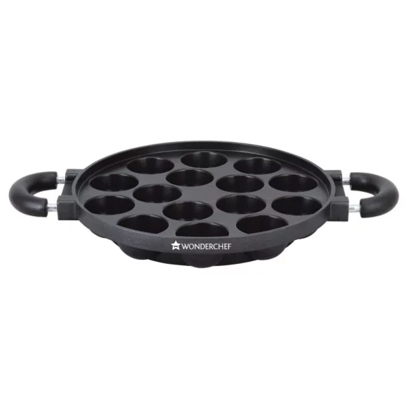 Wonderchef Non Stick Paniyarakkal Ceramic Pan, Paniyaram Pan 23 Cm, 15 Cativies available on Herbkart