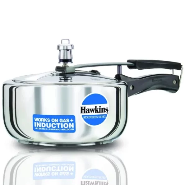 Hawkins 3 Litre Inner Lid Pressure Cooker, Stainless Steel Cooker, Silver available on Herbkart