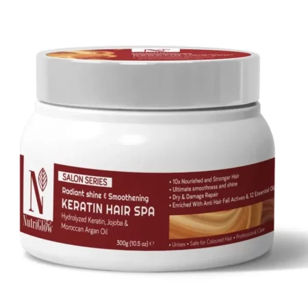 NutriGlow Keratin Hair Spa With Argan Oil For Radiant Shine, Smoothening, 300gm