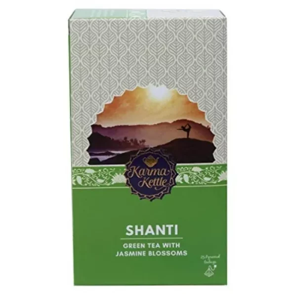 Karma Kettle Shanti- Imported Sencha Green Tea with Jasmine Blossoms, 25 Pyramid Teabags, Herbkart8t741HwkTJ1HfL.webp, Herbkart8t741HwkTJ1HfL