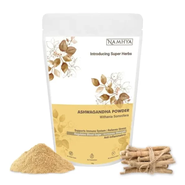 Namhya Ashwagandha Powder(100g) available on Herbkart