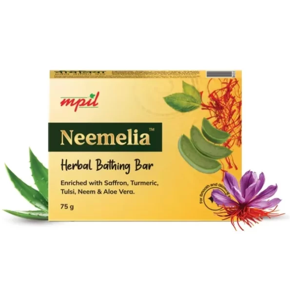 MPIL Neemelia Herbal Bathing Bar, 75 Grams, Herbkart8t7611iS45U3WL.webp, Herbkart8t7611iS45U3WL