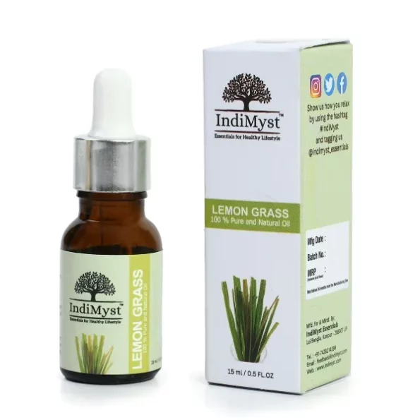 IndiMyst Lemon Grass Essential Oils - 15 ml available on Herbkart