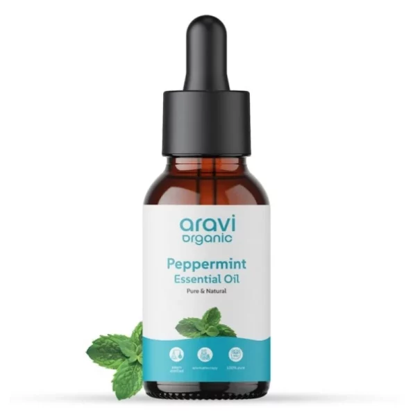 Aravi Organic Peppermint Essential Oil - 15 ml, Herbkart8t741s1oWKg3kL.webp, Herbkart8t741s1oWKg3kL