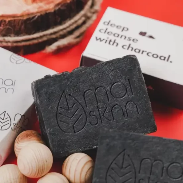 MAI SKNN Charcoal Handmade Artisanal Soap Bar, 100gm, Herbkart8t791SzxgExp1L.webp,