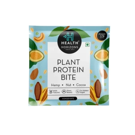 Health Horizons Plant Protein Bites - Cocoa 25 g (Pack of 12) | Energy Bar | Packed with Dry Fruits