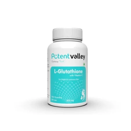 NutriVitals L Glutathione 800mg Capsules - Skin Brightening Supplement for Men & Women - Enhanced with Vitamin C and Grape Seed Extract - 60 Capsules