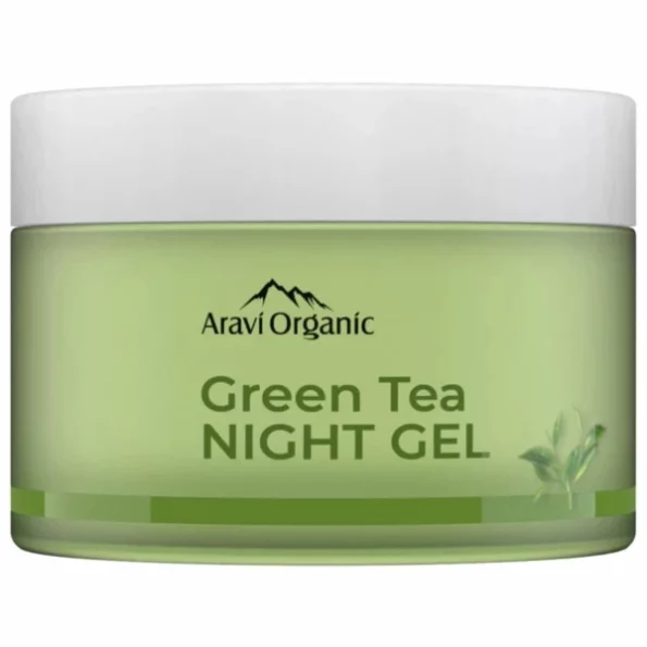 Aravi Organic Green Tea Night Gel Moisturizer - 50 gm, Herbkart8t751fodhvN7WL.webp, Herbkart8t751fodhvN7WL