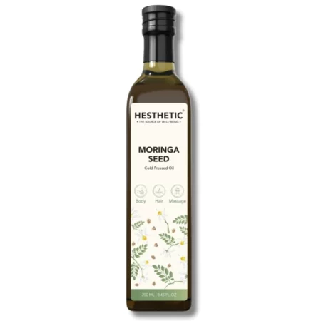 HESTHETIC USDA Certified Organic Virgin Cold Pressed Moringa Seed Oil | 100% Pure & Natural - 250ml | Glass Bottle