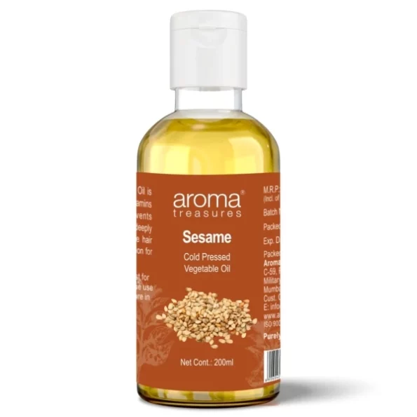 Aroma Treasures cold pressed Sesame Vegetable Oil for for skin & hair - 200ml, Herbkart8t761TDg7nD7JL.webp, Herbkart8t761TDg7nD7JL