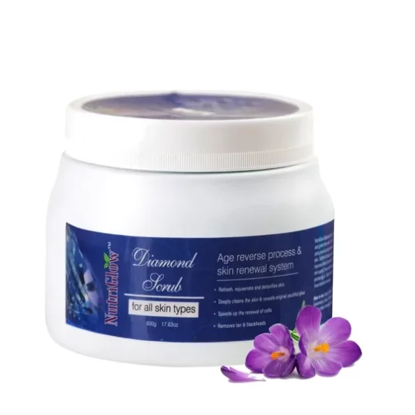 NutriGlow Diamond Scrub With Lemon Oil, 500gm available on Herbkart