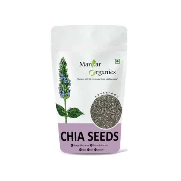 ManHar Organics 250g Premium Raw Chia Seeds available on Herbkart