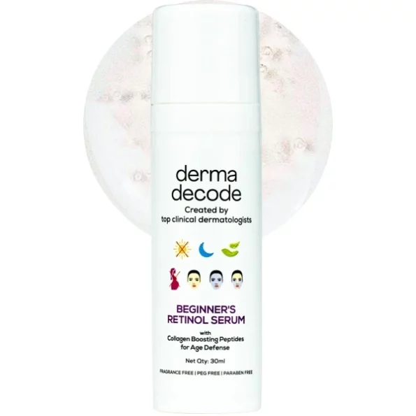 Derma Decode 0.5% Retinol Face Serum - Anti Aging for Beginners, 30 Plus, 40 Plus, 30ml available on Herbkart