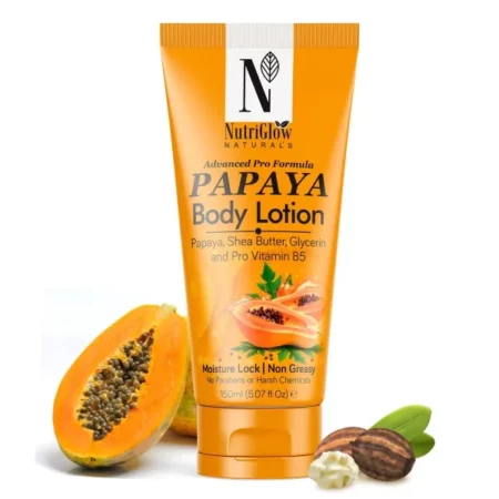 NutriGlow NATURAL'S Advanced Pro Formula Papaya Body Lotion for Daily Use, Hydration, Moisture Lock (150 ml)