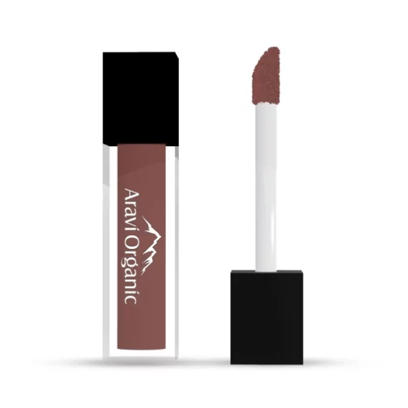 Aravi Organic Dark Nude Soft Matte Long Stay Lipstick - 1.5 ml available on Herbkart