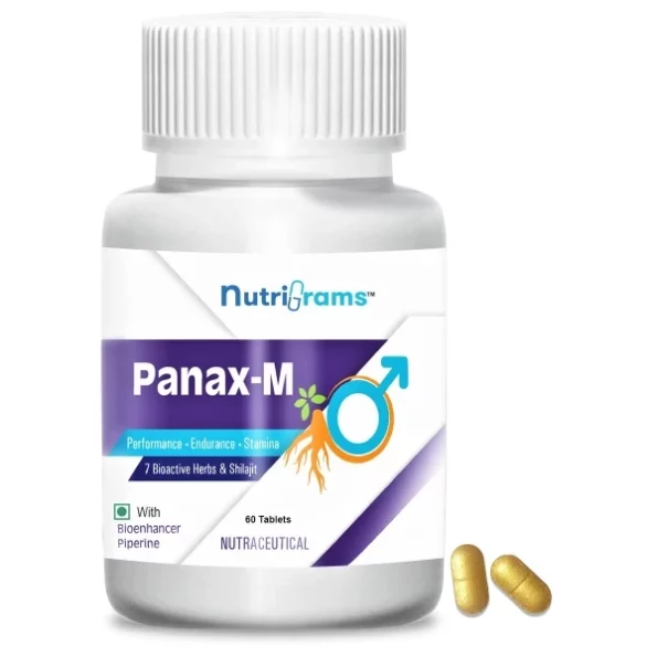 Nutrigrams Panax-M with Korean Panax Ginseng, Ashwagandha, Tribulus, Safed Musli, 60 Tablets, Herbkart8t751RkAofb1yL.webp, Herbkart8t751RkAofb1yL