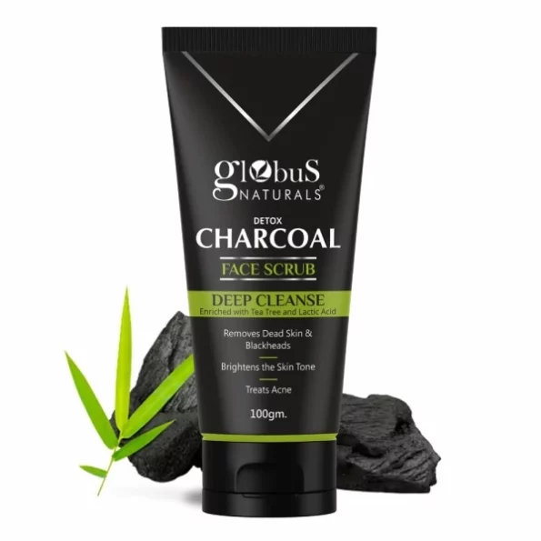 Globus Naturals Detox Charcoal Face Scrub For Detoxifies & Purifies, 100 gm, Herbkart8t751xCU9JHiHL.webp,